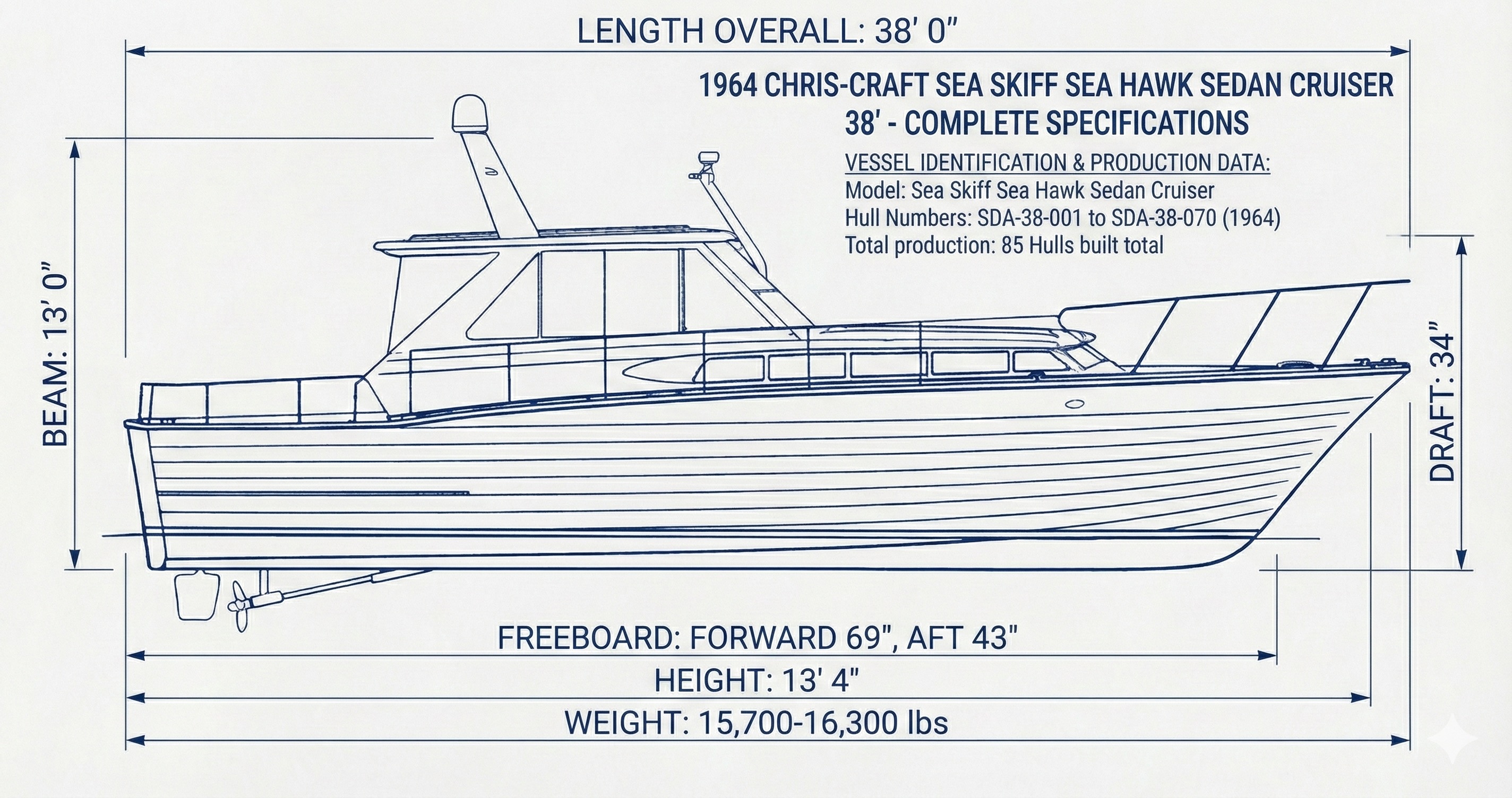 Complete specifications sheet